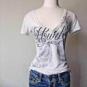 Hurley skater v-neck tunic T-shirt